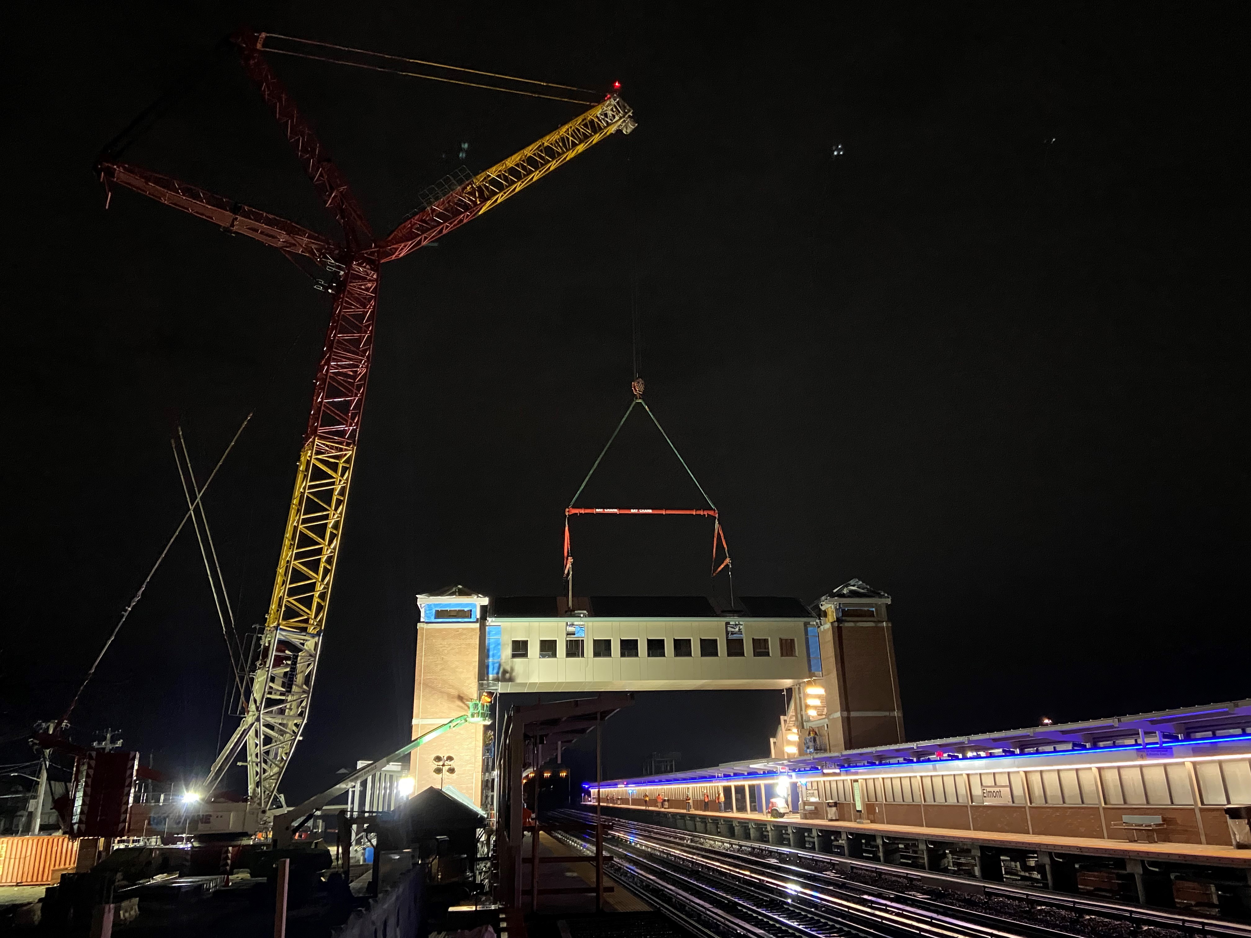 New Elmont-UBS Station Continues to Progress with the Installation of New Pedestrian Overpass